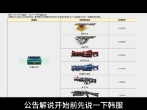 CSOL武器版本更新：7月20日维护细节与进击武器系统升级详解