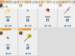 坎公骑冠剑噩梦11-5副本攻略大全：全方位全收集技巧与策略分享