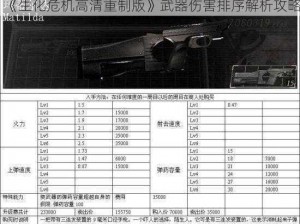 《生化危机高清重制版》武器伤害排序解析攻略