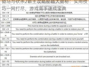 骑马与砍杀2霸主攻略秘籍大揭秘：实用技巧一网打尽，游戏高手速成宝典