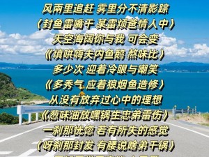 抖音海阔天空中文版：经典粤语歌曲普通话翻译全新呈现