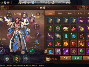 万王之王3D斗士转职深度解析：执政武器与狂战对比，哪个更占优势？