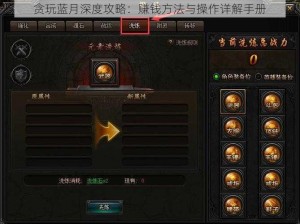 贪玩蓝月深度攻略：赚钱方法与操作详解手册