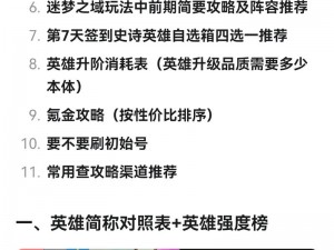 剑与家园新手启程指南：前期发展要点及注意事项全解析