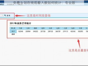 免费 b 站在线观看人数如何统计：专业版