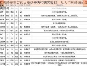 超级精灵手表烈火泰格全方位培养攻略：从入门到精通的实战指南