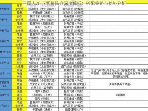 三国志2017紫将阵容深度解析：搭配策略与优势分析