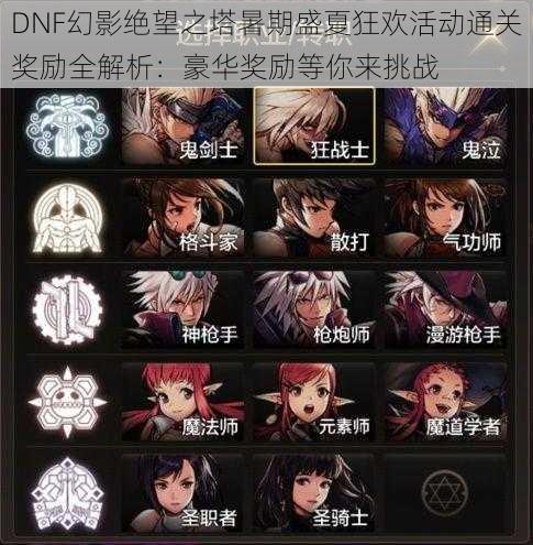 DNF幻影绝望之塔暑期盛夏狂欢活动通关奖励全解析：豪华奖励等你来挑战