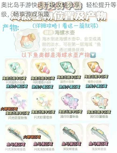 奥比岛手游快速升级攻略分享：轻松提升等级，畅享游戏乐趣