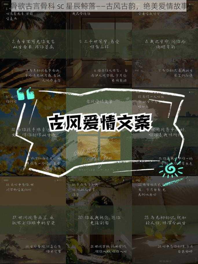 骨欲古言骨科 sc 星辰鲸落——古风古韵，绝美爱情故事