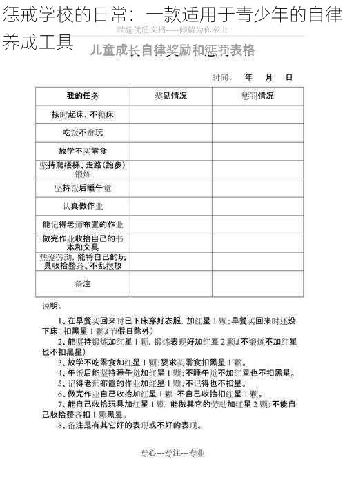 惩戒学校的日常：一款适用于青少年的自律养成工具