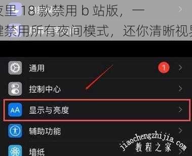 夜里 18 款禁用 b 站版，一键禁用所有夜间模式，还你清晰视界