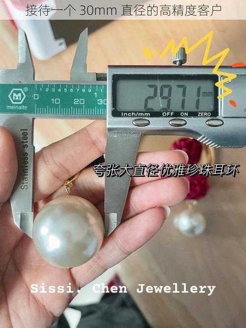 接待一个 30mm 直径的高精度客户