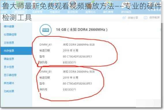鲁大师最新免费观看视频播放方法——专业的硬件检测工具