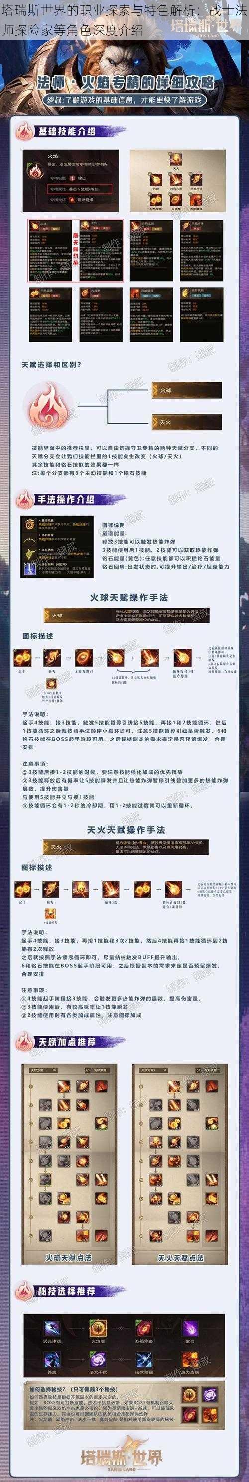 塔瑞斯世界的职业探索与特色解析：战士法师探险家等角色深度介绍