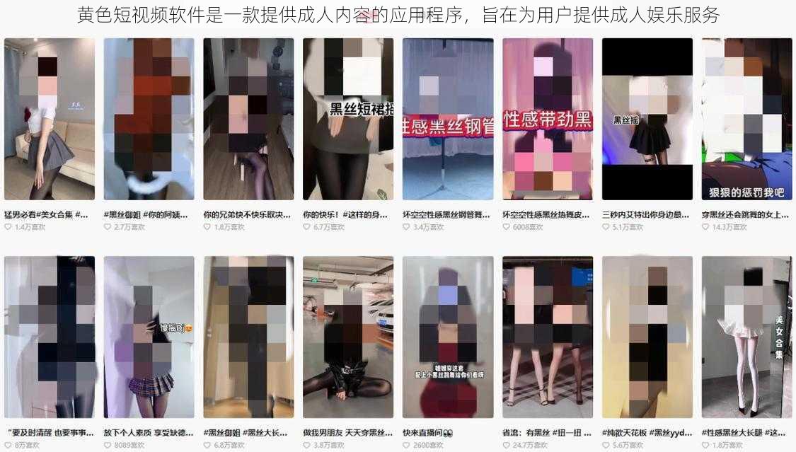 黄色短视频软件是一款提供成人内容的应用程序，旨在为用户提供成人娱乐服务