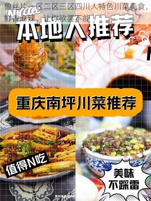 鲁丝片一区二区三区四川人特色川菜美食，鲜香麻辣，让你欲罢不能