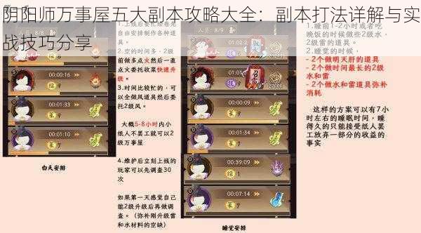 阴阳师万事屋五大副本攻略大全：副本打法详解与实战技巧分享