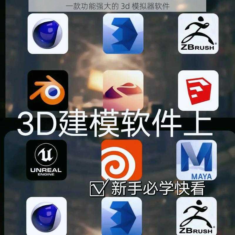 一款功能强大的 3d 模拟器软件