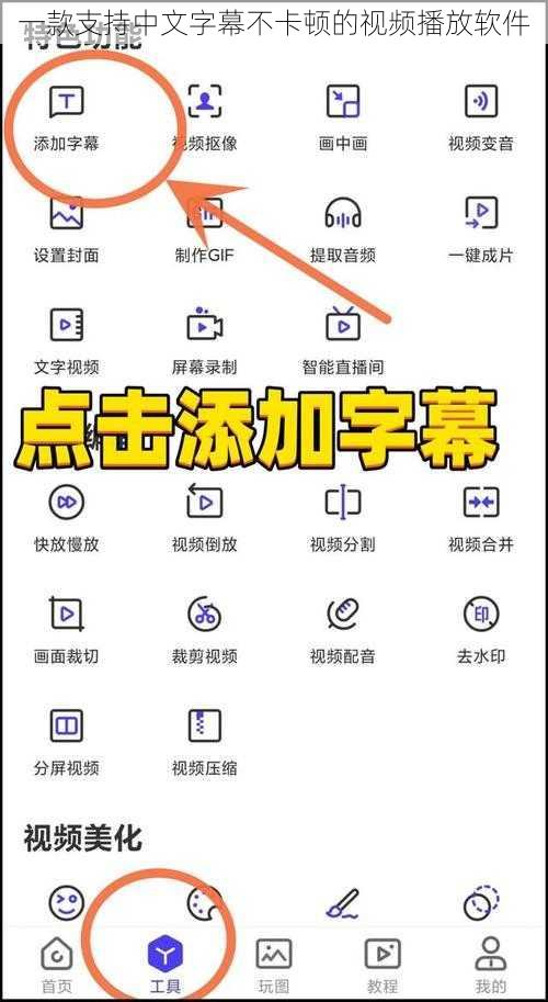 一款支持中文字幕不卡顿的视频播放软件