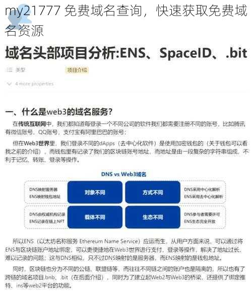 my21777 免费域名查询，快速获取免费域名资源