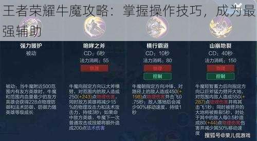 王者荣耀牛魔攻略：掌握操作技巧，成为最强辅助