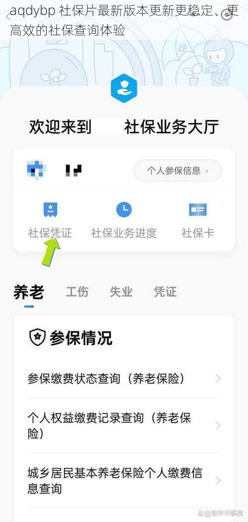 aqdybp 社保片最新版本更新更稳定、更高效的社保查询体验