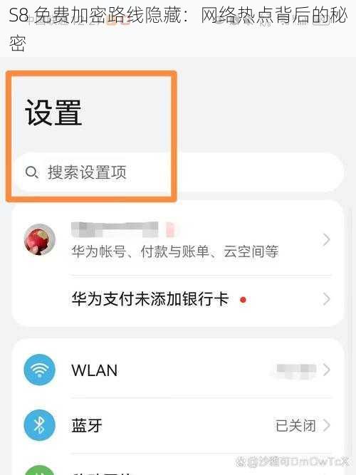 S8 免费加密路线隐藏：网络热点背后的秘密