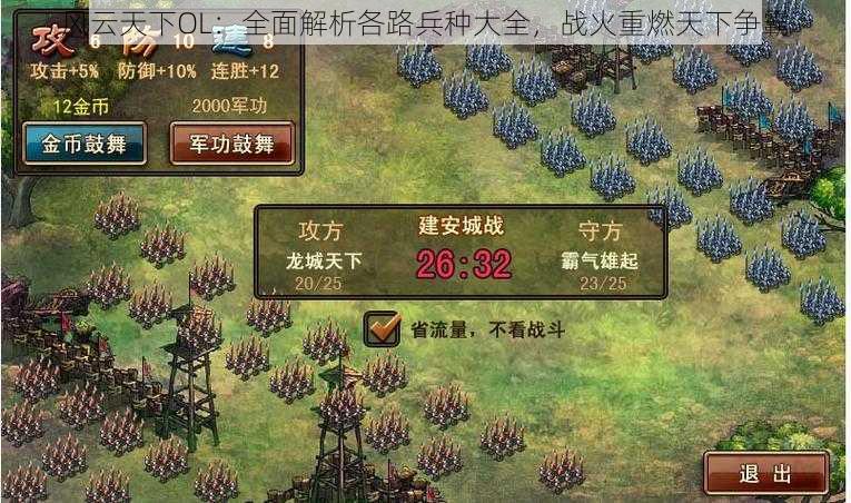 风云天下OL：全面解析各路兵种大全，战火重燃天下争霸