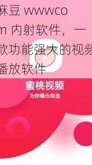 麻豆 wwwcom 内射软件，一款功能强大的视频播放软件