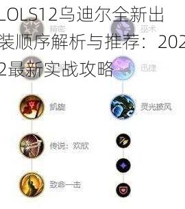 LOLS12乌迪尔全新出装顺序解析与推荐：2022最新实战攻略