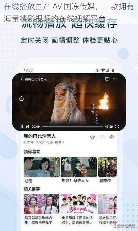 在线播放国产 AV 国冻传媒，一款拥有海量精彩视频的在线视频平台