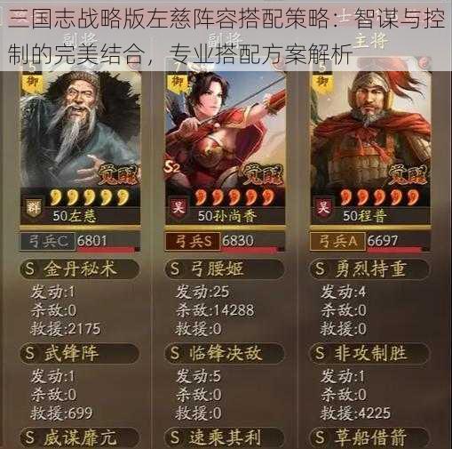 三国志战略版左慈阵容搭配策略：智谋与控制的完美结合，专业搭配方案解析