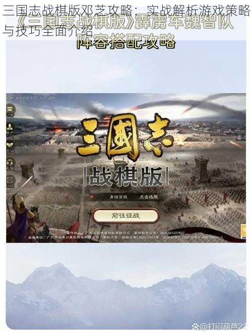 三国志战棋版邓芝攻略：实战解析游戏策略与技巧全面介绍