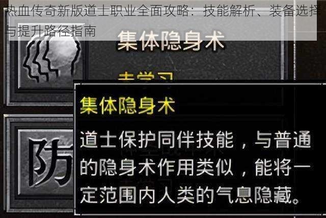 热血传奇新版道士职业全面攻略：技能解析、装备选择与提升路径指南