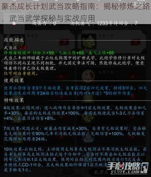 豪杰成长计划武当攻略指南：揭秘修炼之路，武当武学探秘与实战应用