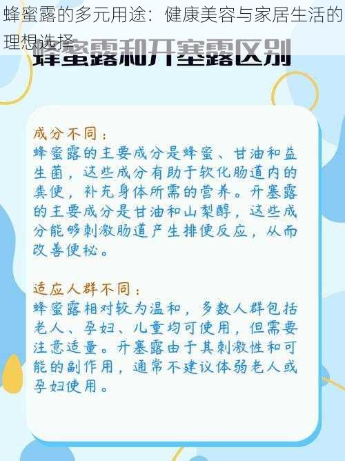 蜂蜜露的多元用途：健康美容与家居生活的理想选择