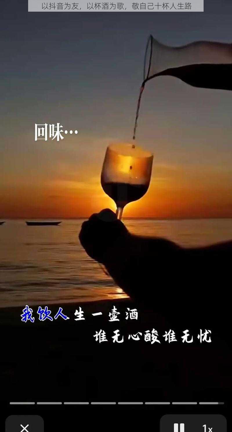 以抖音为友，以杯酒为歌，敬自己十杯人生路