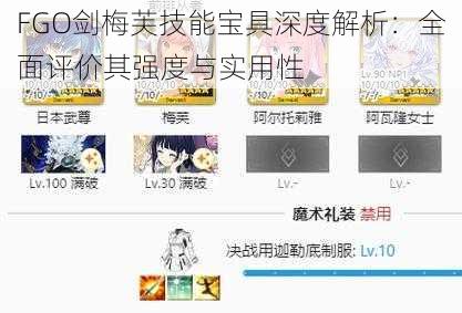 FGO剑梅芙技能宝具深度解析：全面评价其强度与实用性