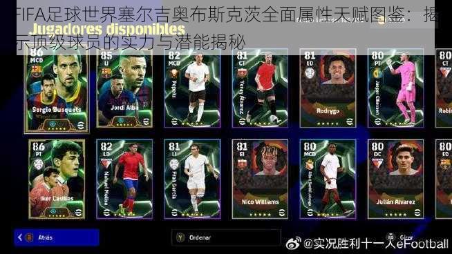 FIFA足球世界塞尔吉奥布斯克茨全面属性天赋图鉴：揭示顶级球员的实力与潜能揭秘