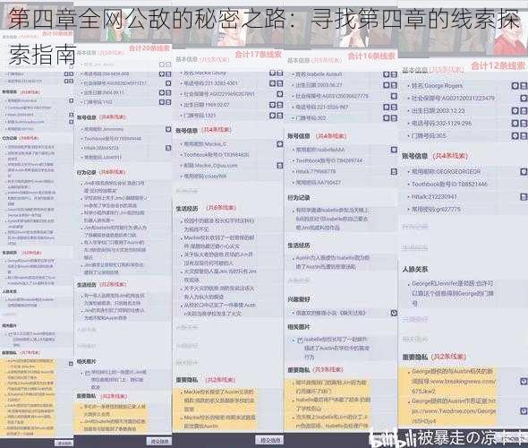 第四章全网公敌的秘密之路：寻找第四章的线索探索指南