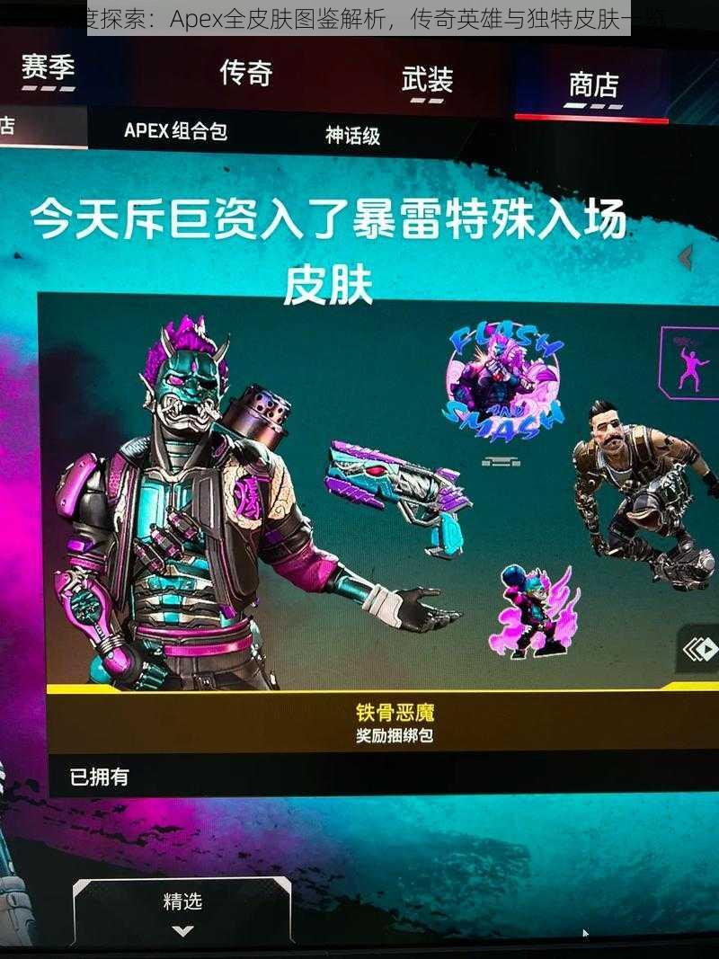 深度探索：Apex全皮肤图鉴解析，传奇英雄与独特皮肤一览