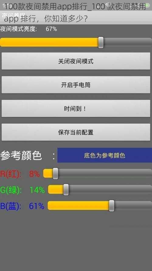 100款夜间禁用app排行_100 款夜间禁用 app 排行，你知道多少？