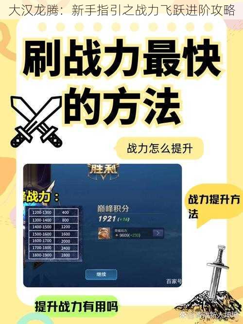 大汉龙腾：新手指引之战力飞跃进阶攻略