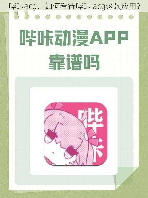 哔咔acg、如何看待哔咔 acg这款应用？