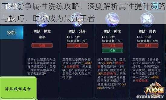 王者纷争属性洗练攻略：深度解析属性提升策略与技巧，助你成为最强王者