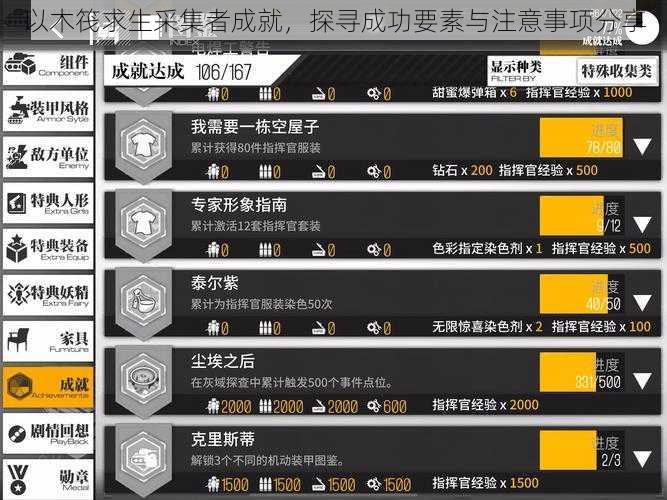 以木筏求生采集者成就，探寻成功要素与注意事项分享