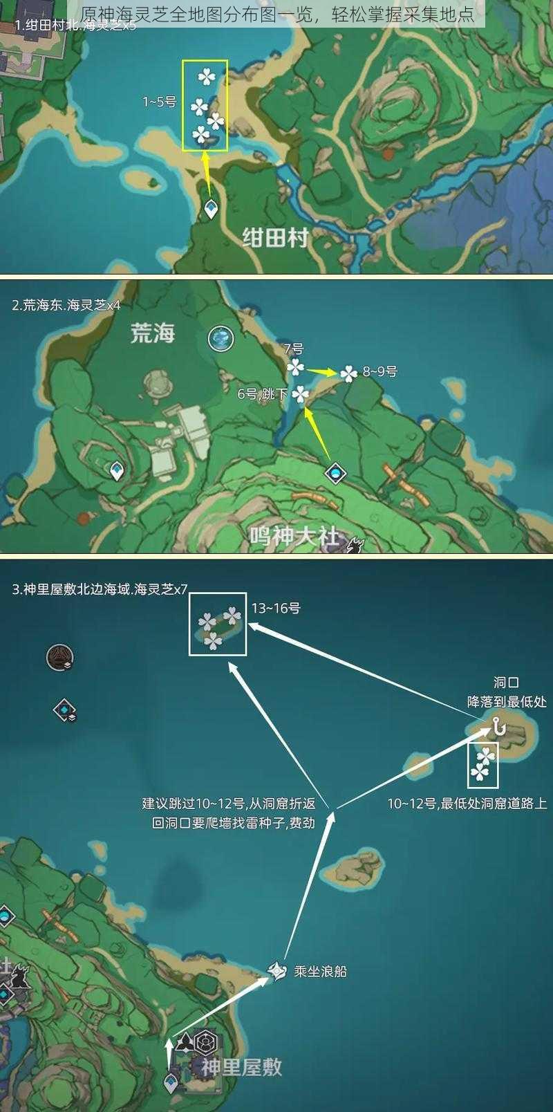 原神海灵芝全地图分布图一览，轻松掌握采集地点